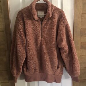 Size M Womens American Eagle Sherpa Jacket 1/4 Zip